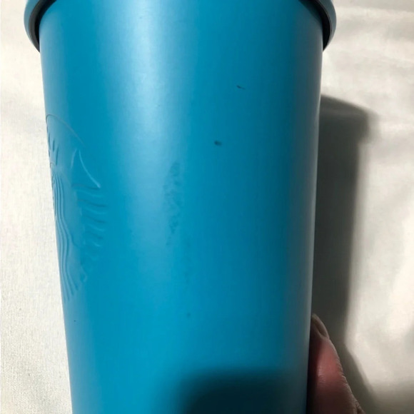 Starbucks Stainless Steal 16oz Tumbler Teal Blue (missing straw) - Picture 7 of 12